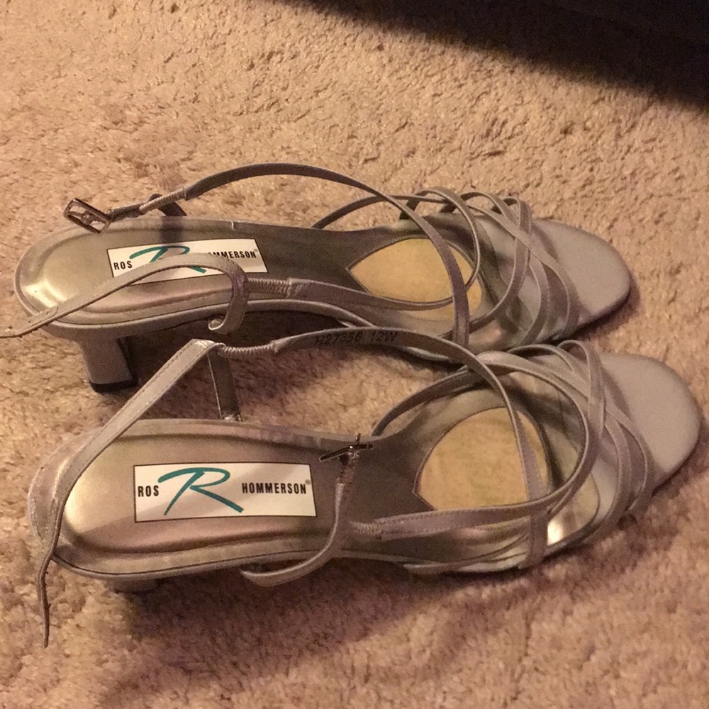 Silver Strap Heels